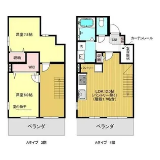 レジデンス グリシナ【405号室】の間取り