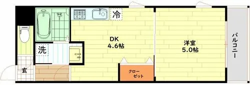 プレシャス中宮【5階】の間取り