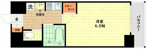 エスリード梅田西第2【5階】の間取り