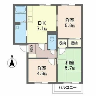 ハイツ池田D【D202号室】の間取り