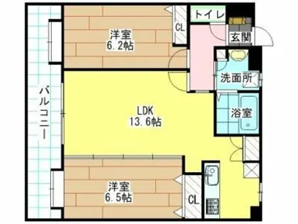 ニューリバー九工大駅前【9階】の間取り