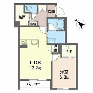 プエンテ サツキ【0103号室】の間取り