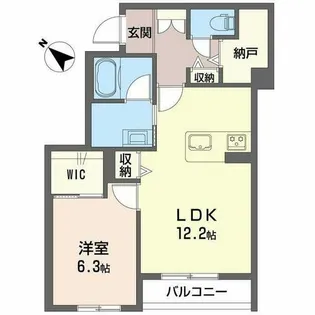 プエンテ サツキ【0102号室】の間取り