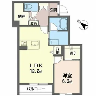 プエンテ サツキ【0203号室】の間取り