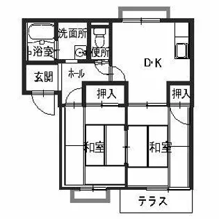 パークヒルズ21【A102号室】の間取り