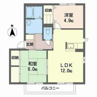 アルカディアコート【2階】の間取り
