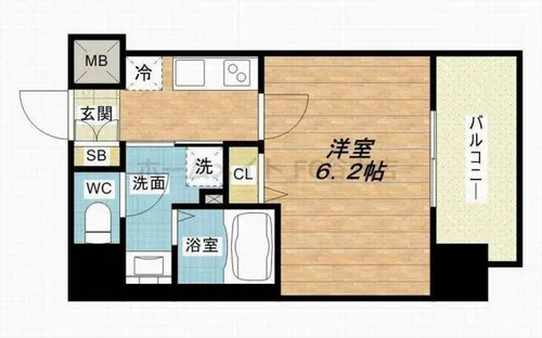 セオリー夕陽丘DOOR【5階】の間取り