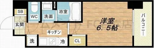 アドバンス大阪バレンシア【12階】の間取り