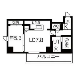 F012KOTONI【402号室】の間取り