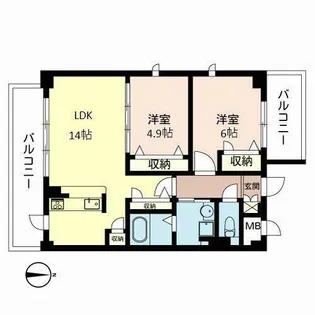 プルミエール・ソレイユ【0406号室】の間取り