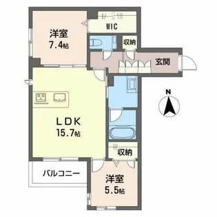 セレーノ吹上【0203号室】の間取り