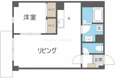 ソラシアレジデンス九条【1階】の間取り