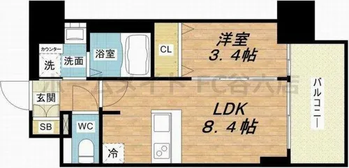 プレサンス新大阪ジェイズ【7階】の間取り