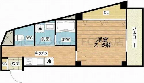 リーブル福島Ⅱ【3階】の間取り