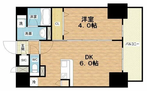 エステムコート大阪福島Ⅱレイヤー【6階】の間取り