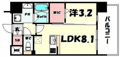 レオンコンフォート神戸山手通【2階】の間取り