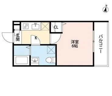 VALENTI中道【3階】の間取り