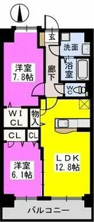 ウエストビレッジ姪浜【4階】の間取り