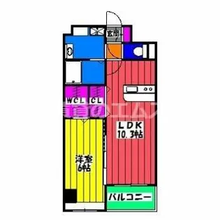 エージュ山王【403号室】の間取り