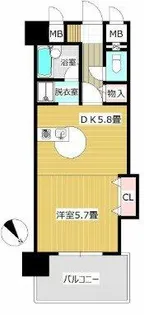 FLEX21久留米一番街【8階】の間取り