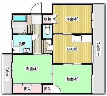 ロイヤルマンション国分【3階】の間取り