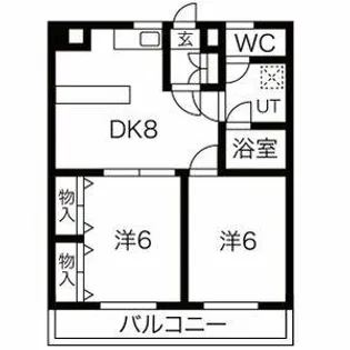 ガーデンコート新栄【2階】の間取り