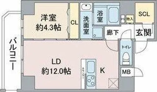 GRAN PARK COURT【8階】の間取り