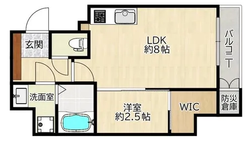 大阪府大阪市都島区都島中通3丁目【マンション】の間取り
