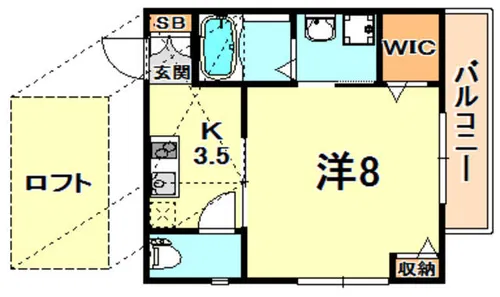 HCフラッツ青谷ガーデン【2階】の間取り