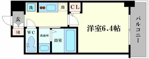 ジオエント福島野田【9階】の間取り