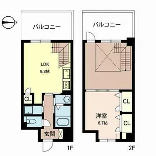 ラ・トゥール上本町【0802号室】の間取り