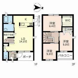 PRIME・HILLS【1階】の間取り