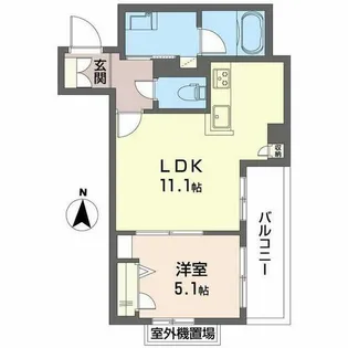 ティーエヌ伍番館【0302号室】の間取り