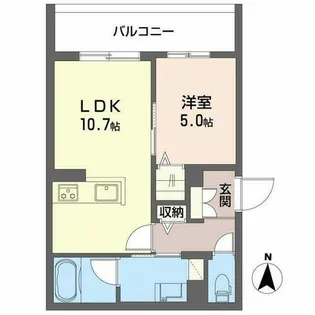 ティーエヌ伍番館【0305号室】の間取り