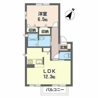 ブールバール 福町 I号館【C202号室】の間取り