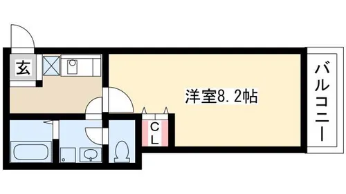 クレフラスト守山西【105号室】の間取り