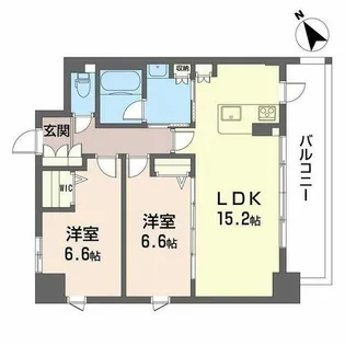クレスティーク上町台【0402号室】の間取り