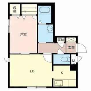 テラス新中通【0101号室】の間取り