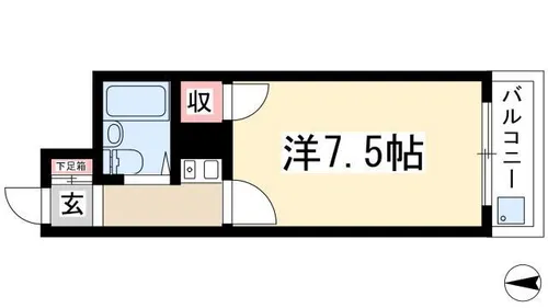 サンハイツ喜多山【502号室】の間取り