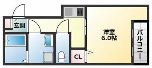 グラシアスコート長瀬【203号室】の間取り