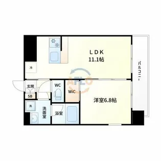 プレジオ御幣島【13階】の間取り