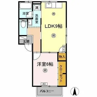 アメニティー春日井【1階】の間取り