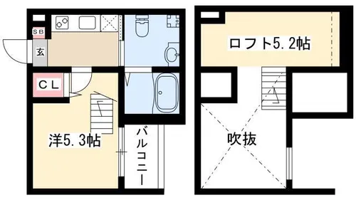 E.S.プレミア(イーエスプレミア)【1階】の間取り