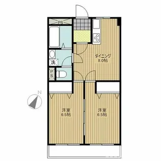 千里丘KMハイツ【2階】の間取り