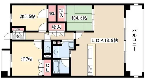 東山公園レジデンス【504号室】の間取り