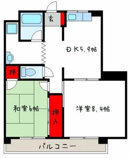 山本マンション【3階】の間取り