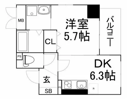 ティ ベルデ【9階】の間取り