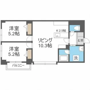 PRIME URBAN北3条通【5階】の間取り