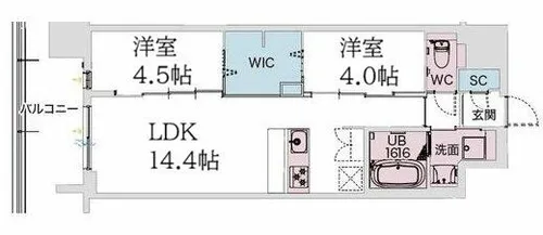 Draw上本町【4階】の間取り
