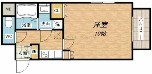 アクティ北浜【6階】の間取り